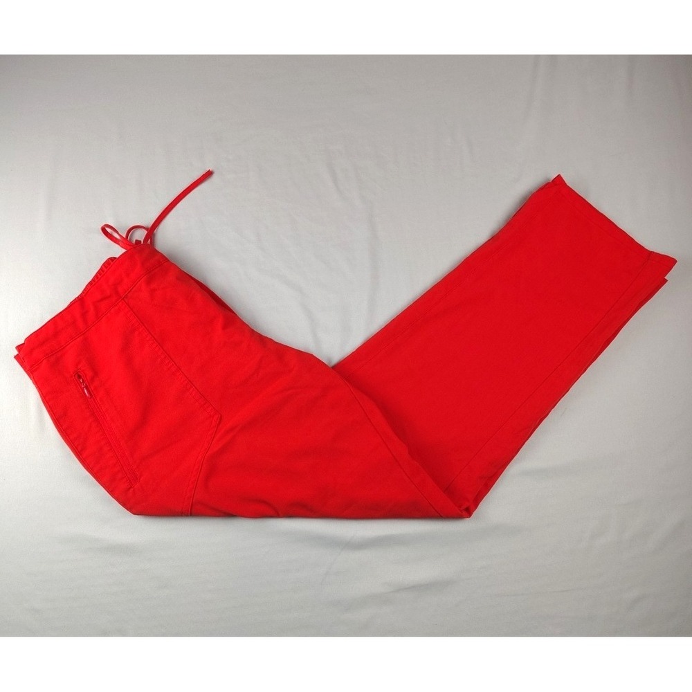 Scrub Pants Orange Poppy Womens Large Grey's Anatomy Barco Signature Drawstring